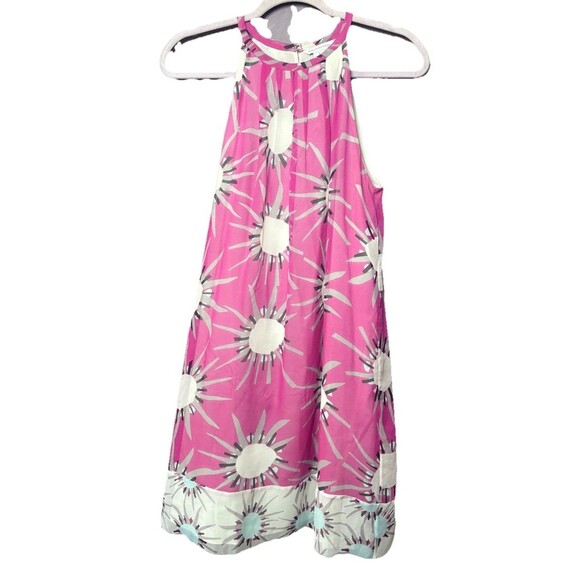 Diane von Furstenberg LAINEY Silk SUNRAY Pink Halter Chiffon Dress Womens Size 6 - Picture 5 of 13
